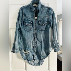 Oneteaspoon Distressed Denim Shirt